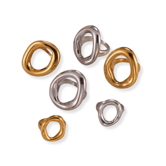 VELROSS STUDIO Velross bold gold titanium steel statement ring